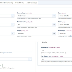 Экспорт товаров Google Merchant Center для JoomShopping5