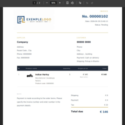 Счет на оплату PDF JoomShopping 5+