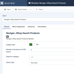 Модуль AJAX поиска товаров JoomShopping 5+
