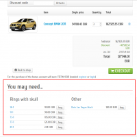 Сопутствующие товары в корзине JoomShopping